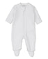 Classic Jacquards White Zip Footie