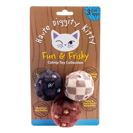 KV Balls Checker Catnip Toys