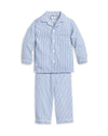 Kid's Twill Pajama Set, French Blue Seersucker
