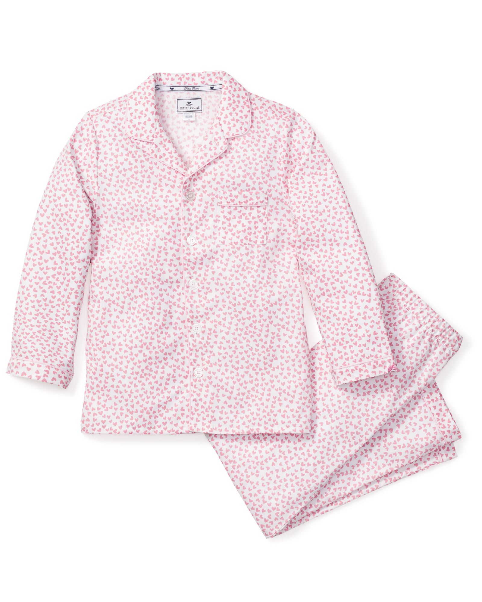 Kid's Twill Pajama Set, Sweethearts