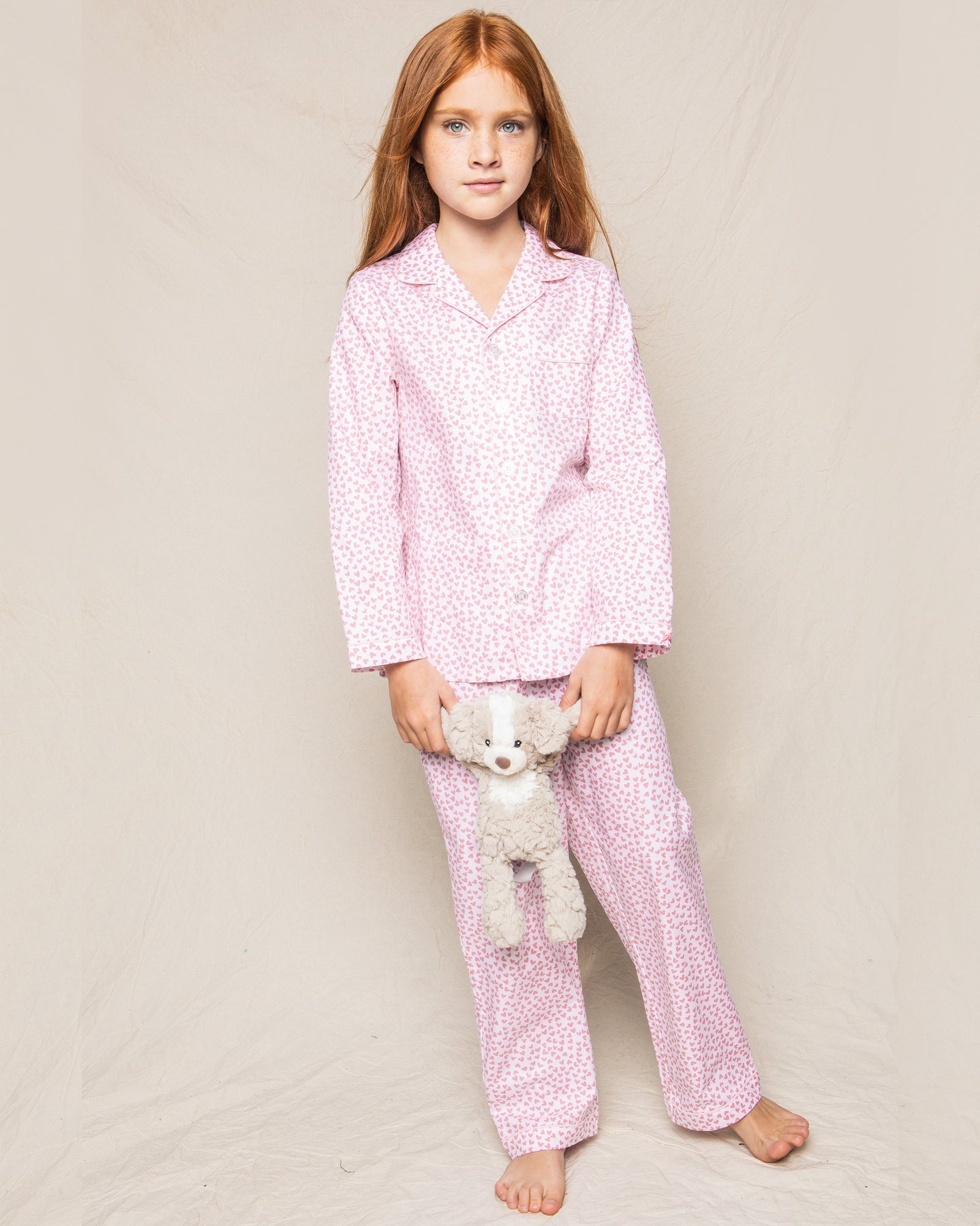 Kid's Twill Pajama Set, Sweethearts