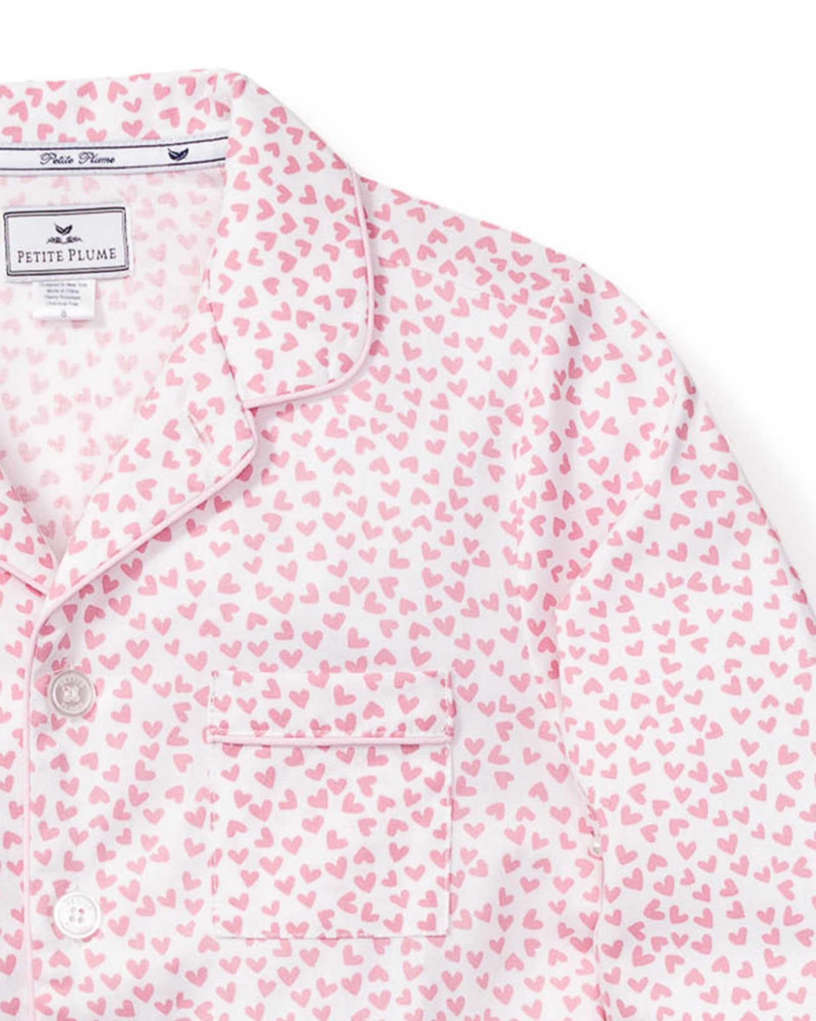 Kid's Twill Pajama Set, Sweethearts