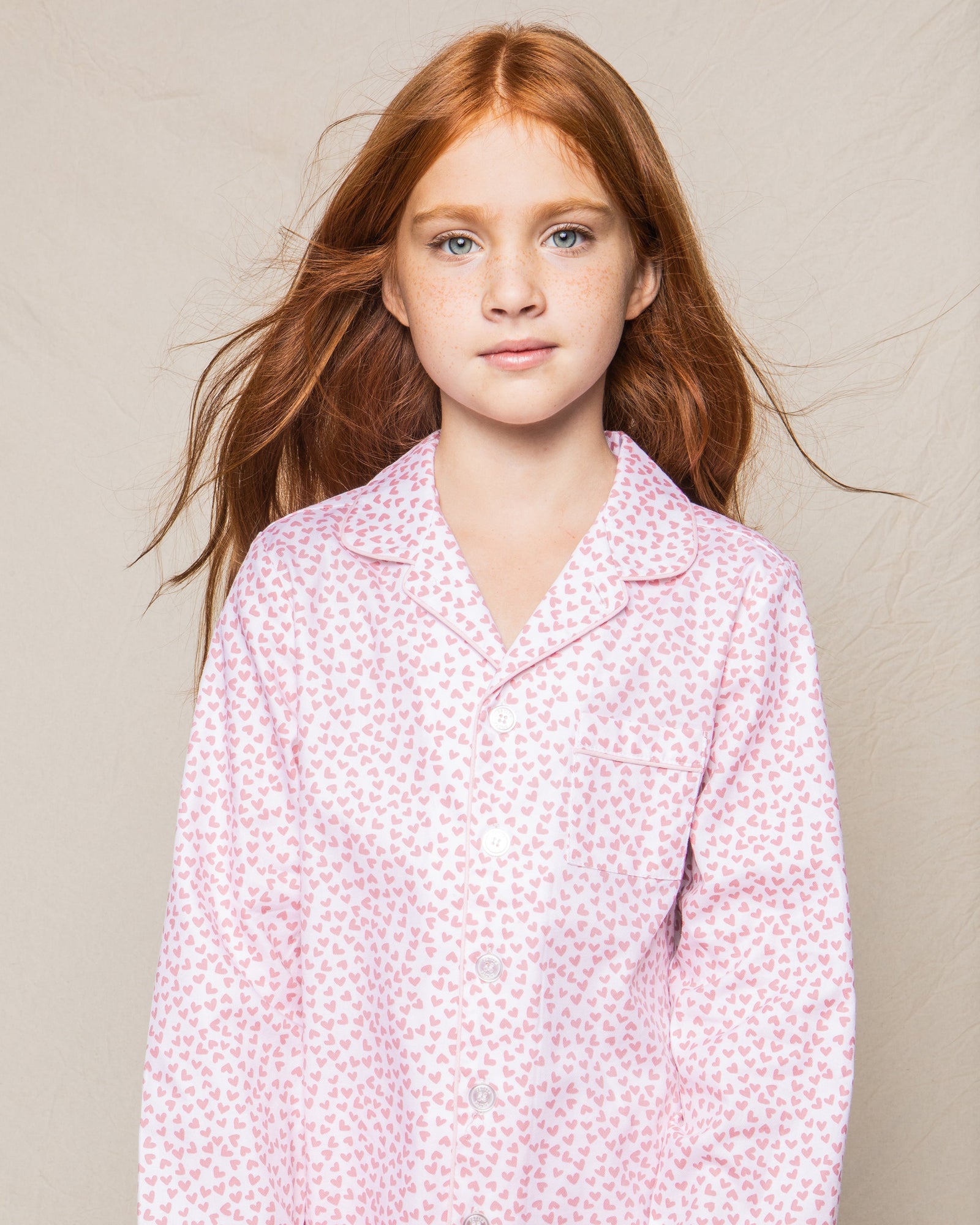 Kid's Twill Pajama Set, Sweethearts