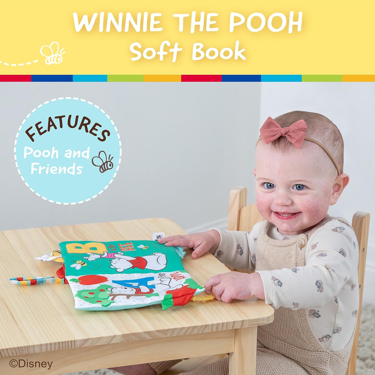 Kids Preferred Disney Baby Winnie The Pooh Deluxe Soft Book Abc's with Pooh