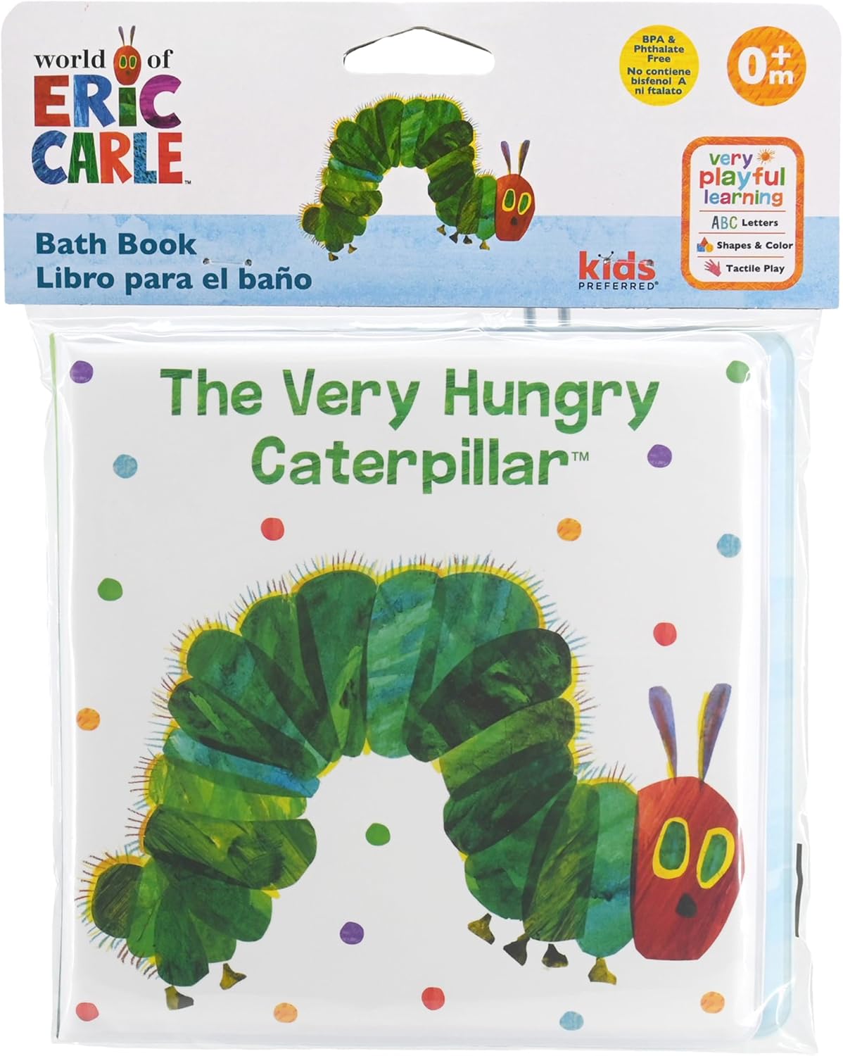 Kids Preferred World of Eric Carle The Very Hungry Caterpillar 6 Inch Vinyl Bath Book