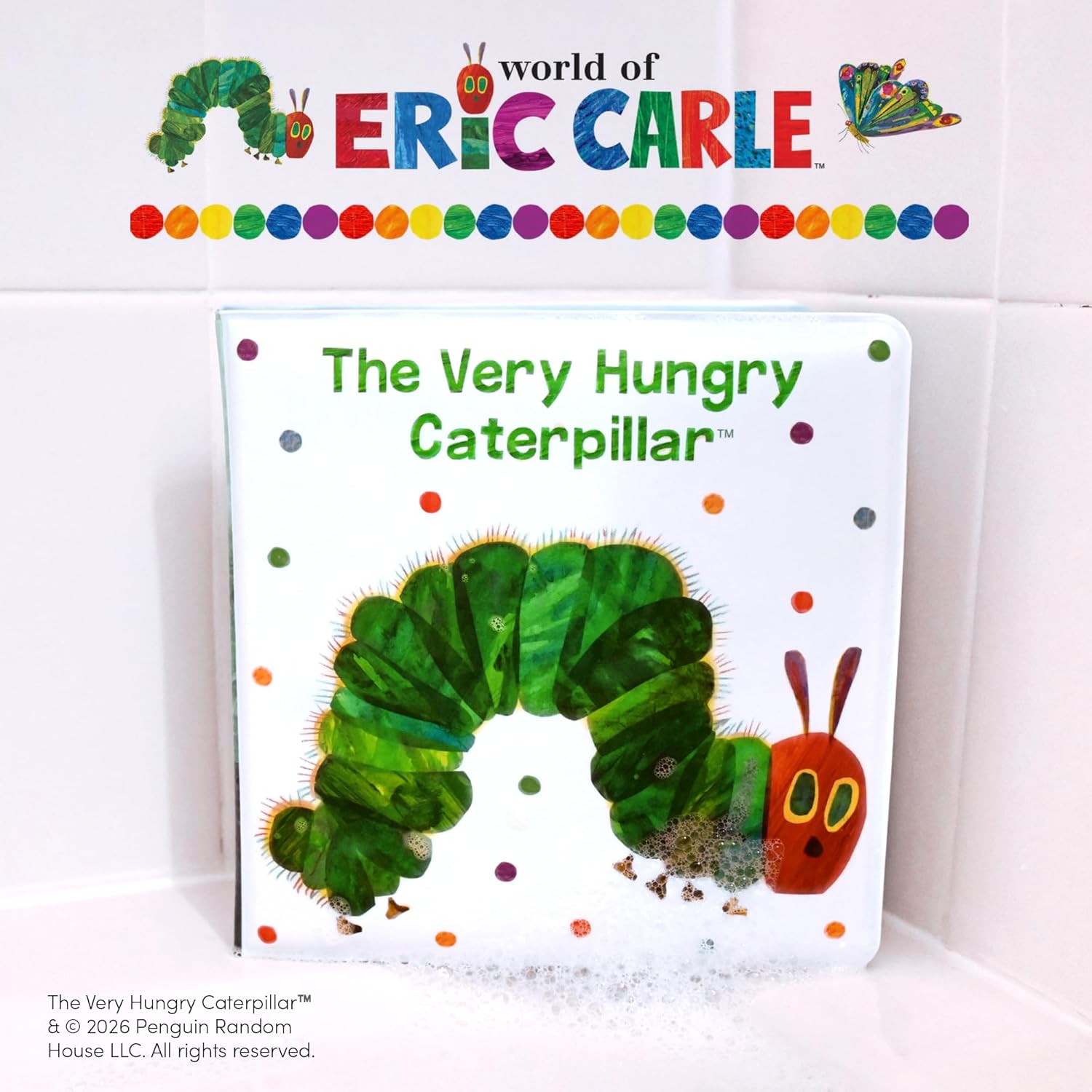 Kids Preferred World of Eric Carle The Very Hungry Caterpillar 6 Inch Vinyl Bath Book