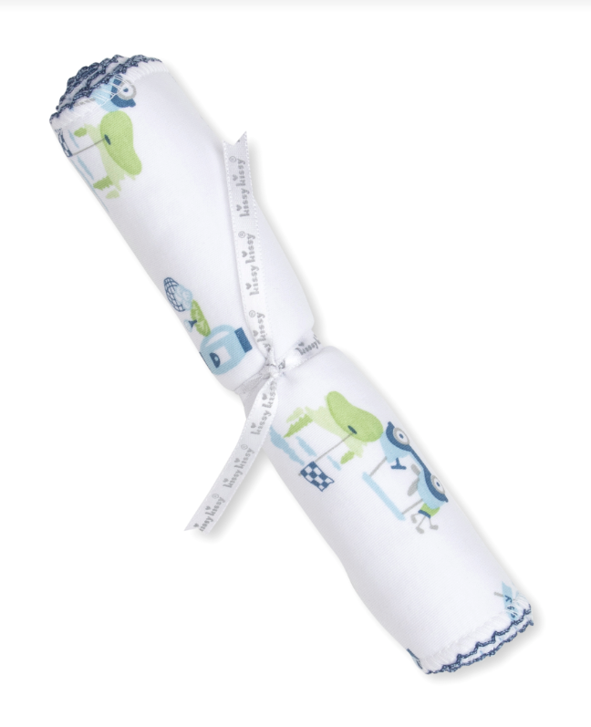 Kissy Golf Club Burp Cloth, Blue