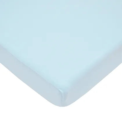 Knitted Jersey 100% Cotton Crib Sheet - Blue