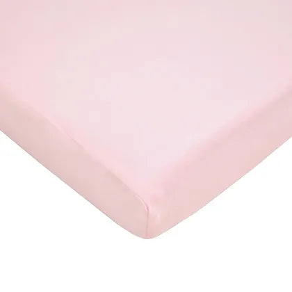 Knitted Jersey 100% Cotton Crib Sheet - Pink