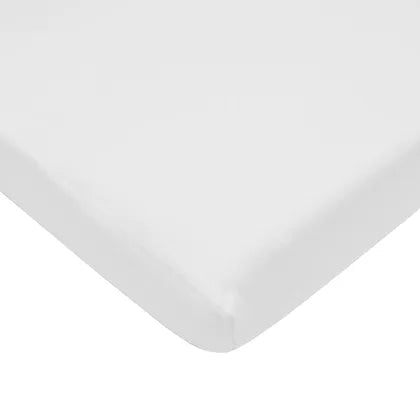 Knitted Jersey 100% Cotton Crib Sheet - White