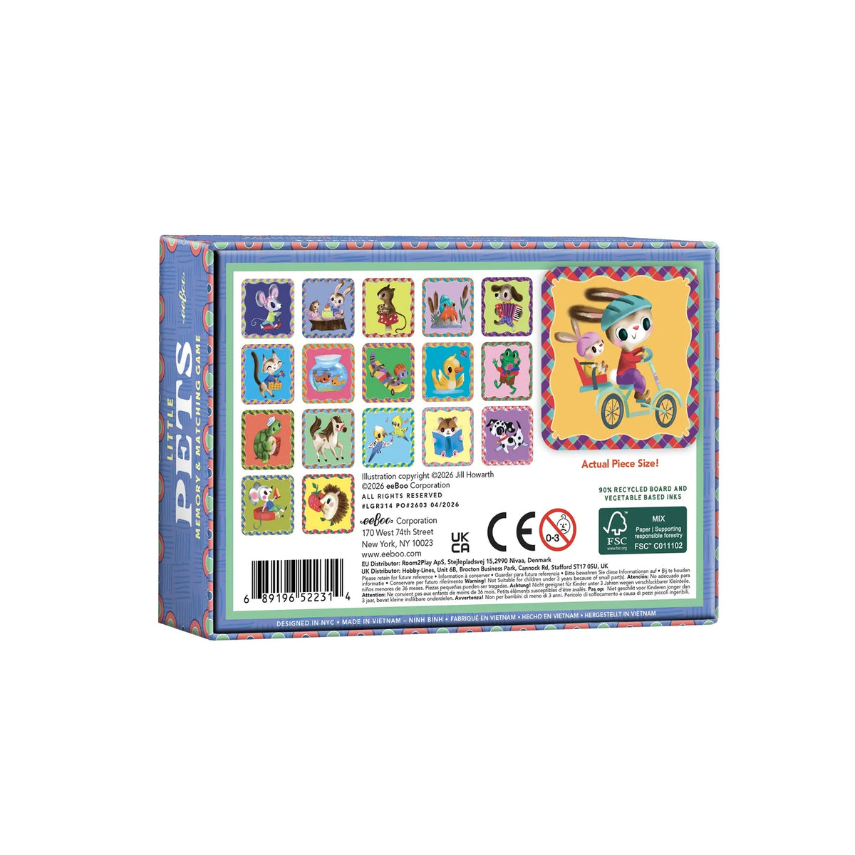 Eeboo Pets Little Matching Game