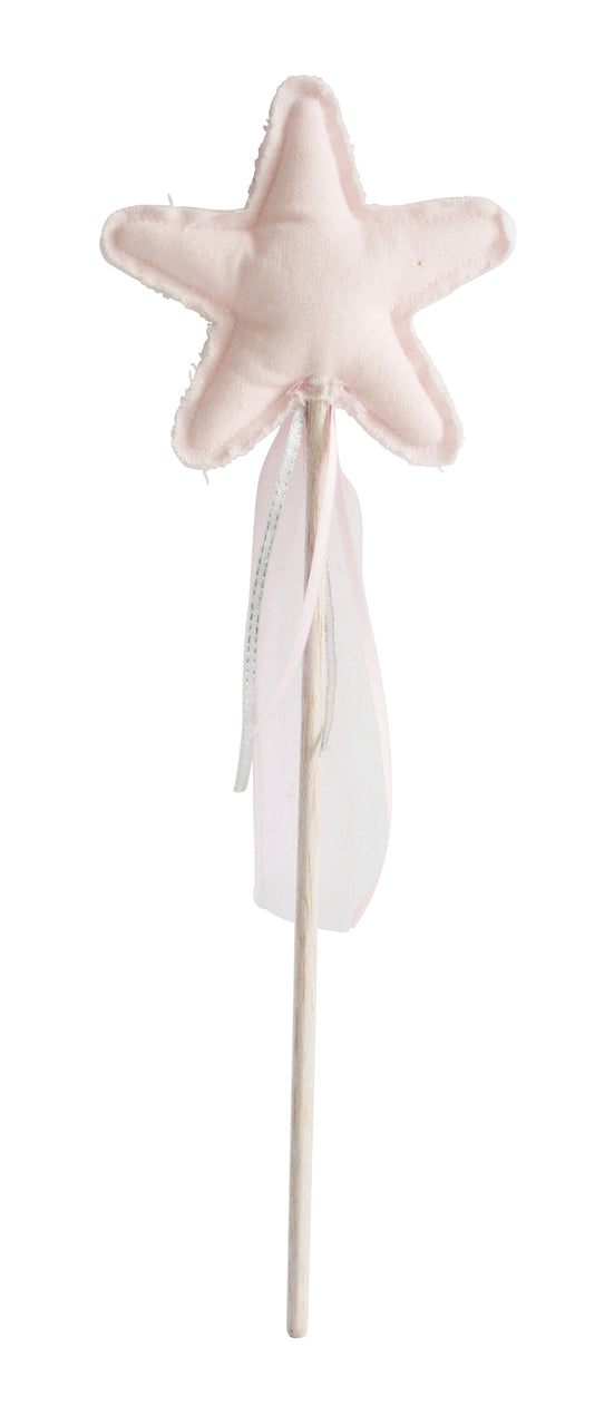 Linen Star Wand, Pink