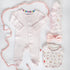 Love Lines Pointelle Footie, Pink