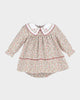 Sophie & Lucas Claret Berries Red Miller Dress & Bloomer Set, Embroidery Handmade