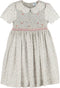 Luli & Me Fall Blossom Smocked, Pink Dress, Embroidery Handmade