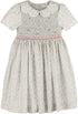 Luli & Me Fall Blossom Smocked, Pink Dress, Embroidery Handmade