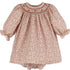 Luli & Me Mulberry Floral Bishop, Red Dress & Bloomers Set, Embroidery Handmade