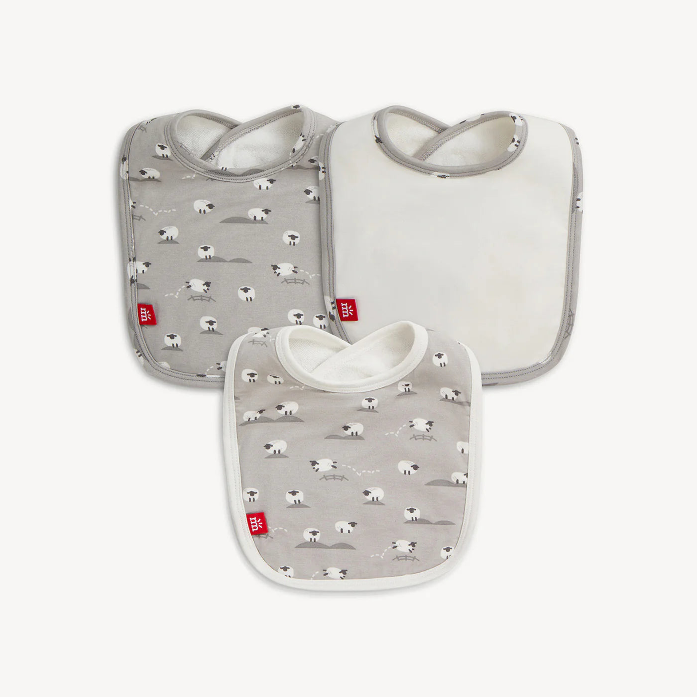 Magnetic Me Gray Baa Baa Baby Modal Bibs