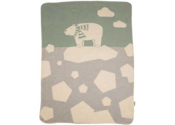 MILA Baby Blanket - Polar Bear on Floating Ice