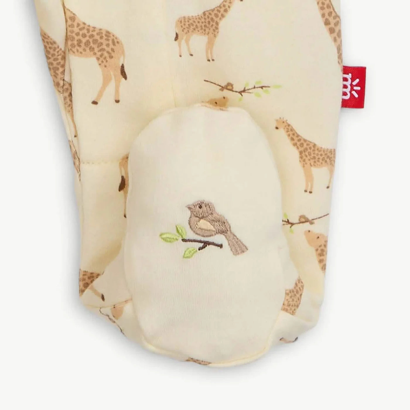 Magnetic Me Jolie Giraffe Organic Cotton Magnetic Footie, Cream