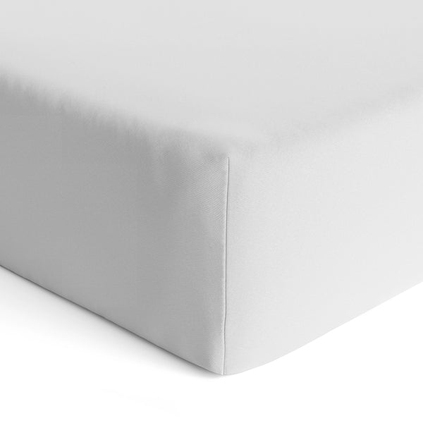 Mini Crib Sheet - Organic Jersey, White