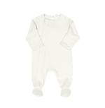 Modal Zipper Footie, Cream