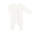 Modal Zipper Ruffle Footie, Cream