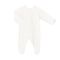 Modal Zipper Ruffle Footie, Cream