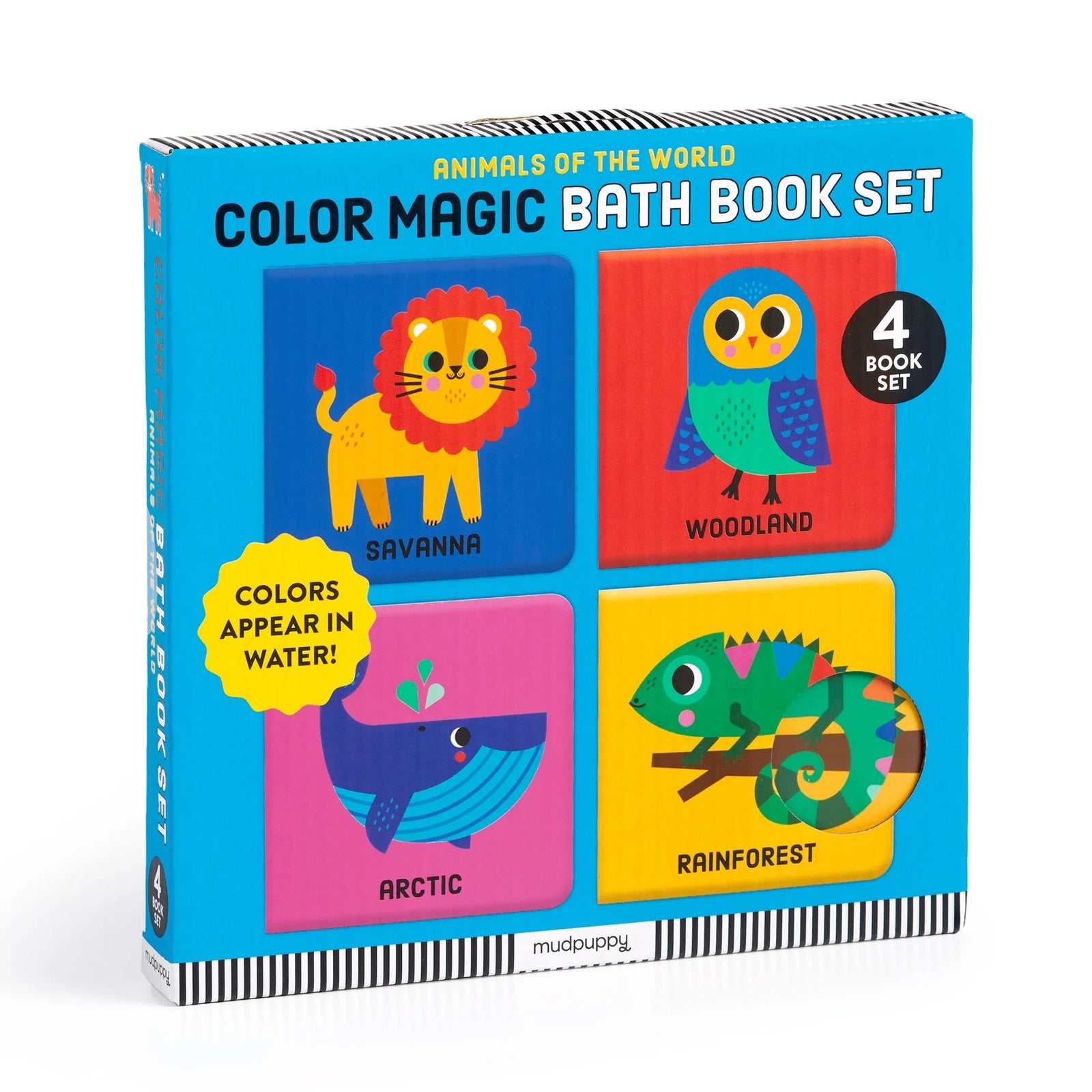 Mudpuppy Animals Of The World Color Magic Bath 4 Book Set