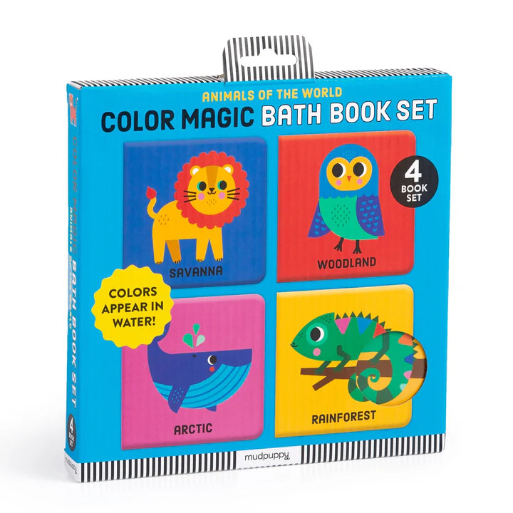 Mudpuppy Animals Of The World Color Magic Bath 4 Book Set