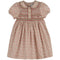 Luli & Me Mulberry Floral Smocked, Red Dress, Embroidery Handmade
