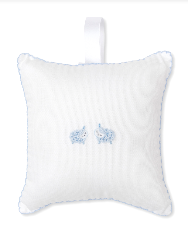 Musical Pillow with Tulle Bag, SCE Fleecy Sheep, Blue