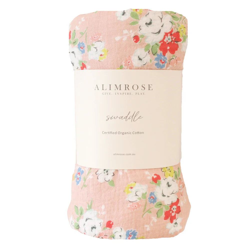 Muslin Swaddle Vintage Rose