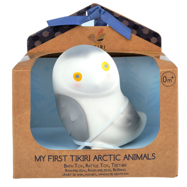 My First Arctic Snow Owl Organic Teether, Rattle & Bath Toy