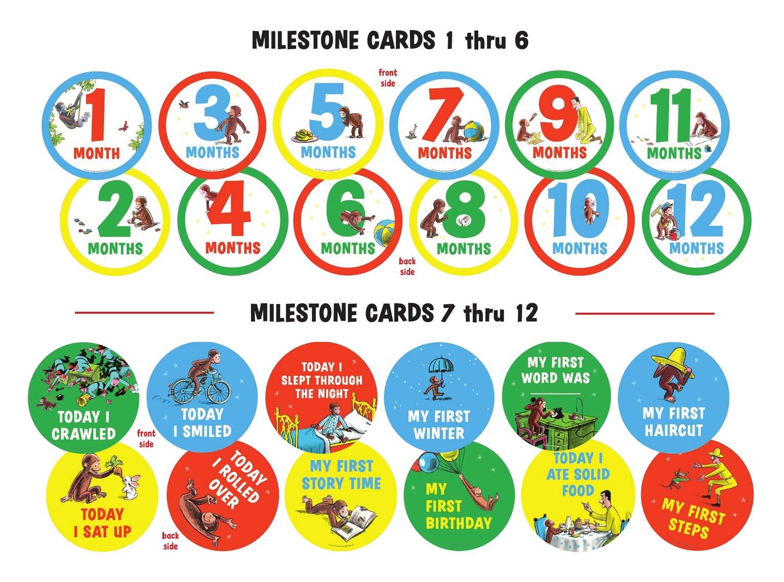 Harper Collins My First Curious George (Book and Milestone Cards)