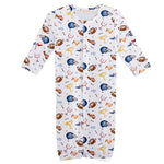 Baby Club Chic Game Day Printed Pima Convertible Gown