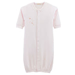 Baby Club Chic Spring Flowers Convertible Gown with Lace Trim