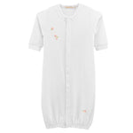 Baby Club Chic Spring Flowers Convertible Gown with Lace Trim