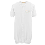 Baby Club Chic Baby Lambs - Pink Convertible Gown with Lace Trim