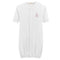 Baby Club Chic Sugarplum Steps Embroidered Pima Convertible Gown with Lace Trim