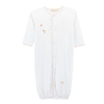 Baby Club Chic Spring Flowers Convertible Gown with Crochet Trim