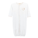 Baby Club Chic Sweet Heart Convertible Gown with Crochet Trim