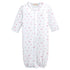 Tiny Rosebud Printed Conv. Gown w/Ruffle