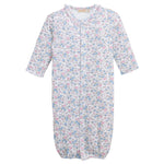 Baby Club Chic Tiny Soft Floral Printed Pima Convertible Gown