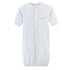 Baby Club Chic Baby Lambs Blue Convertible Gown with Piping Trim