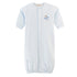 Baby Club Chic Sky Adventure Blue Convertible Gown with Piping Trim