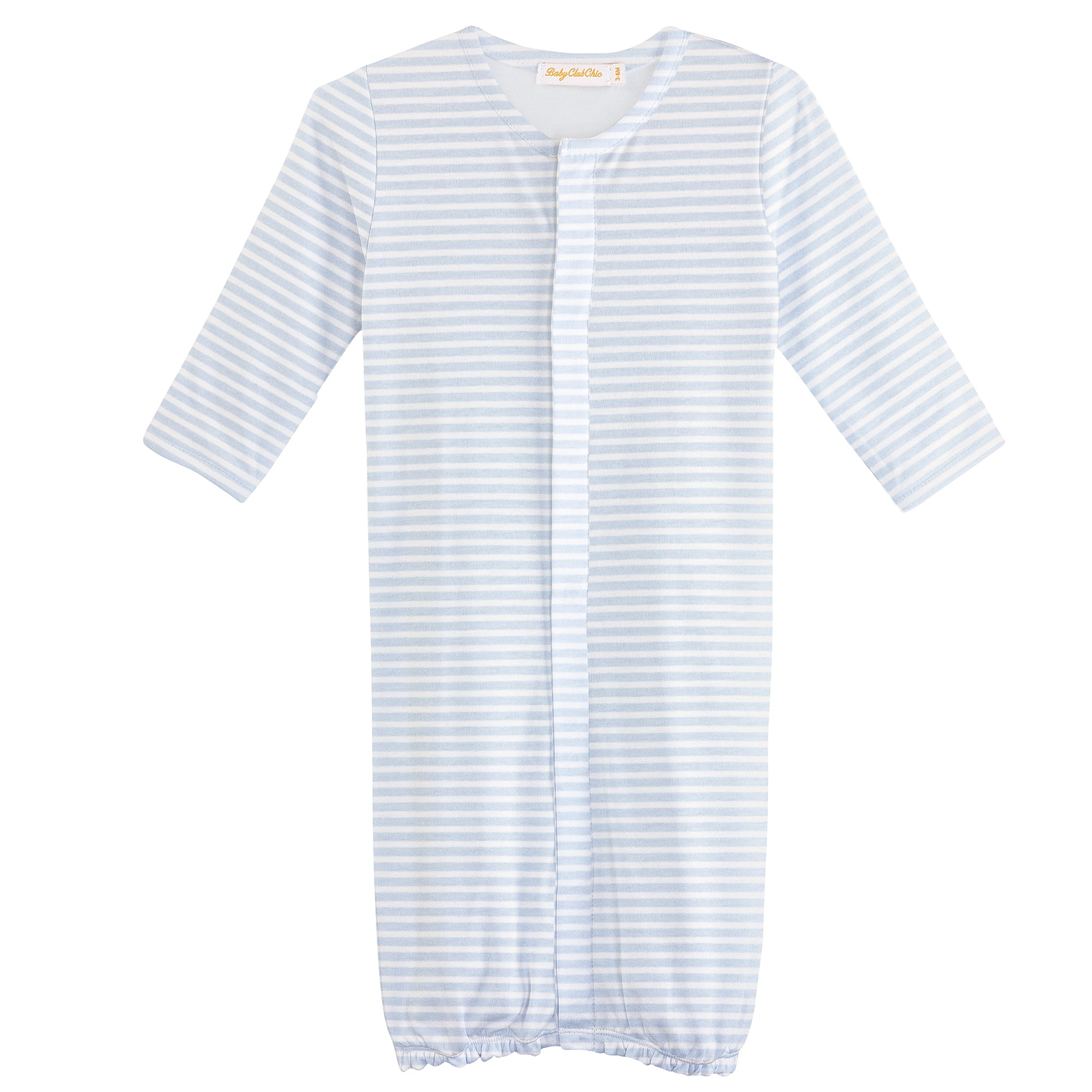 Light Blue Stripes Printed Convertible Gown