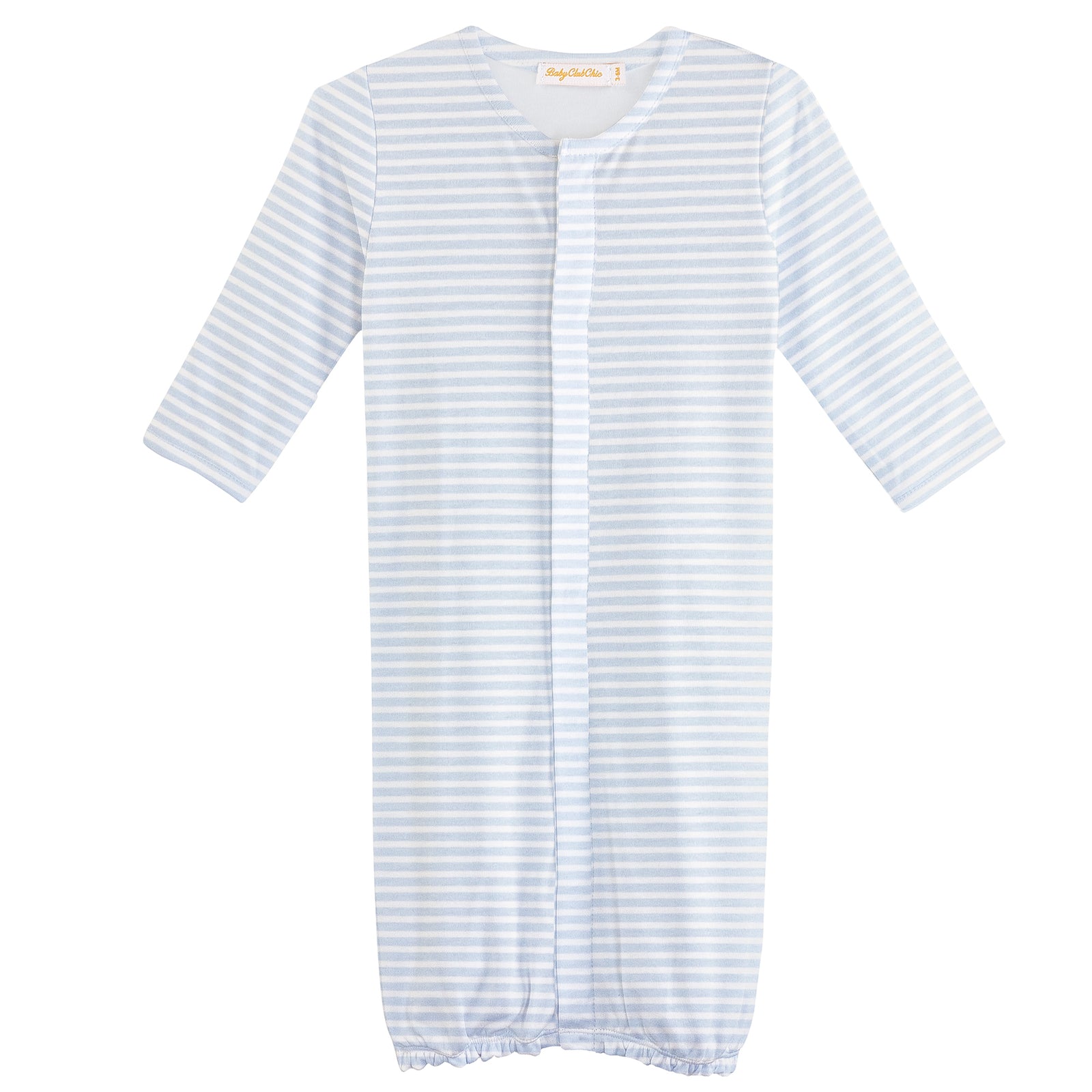 Light Blue Stripes Printed Convertible Gown