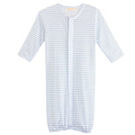 Light Blue Stripes Printed Convertible Gown