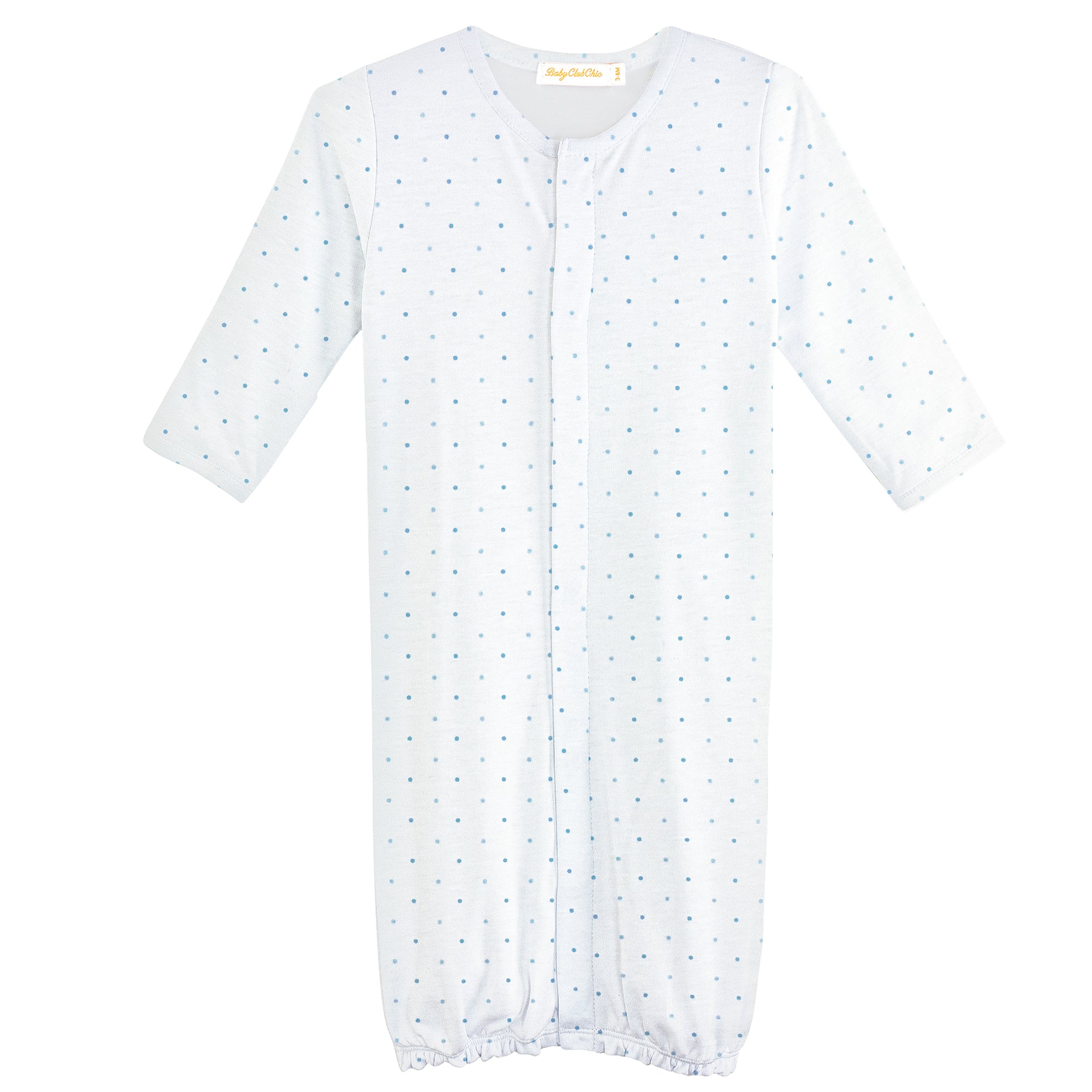 Blue Dots Printed Convertible Gown